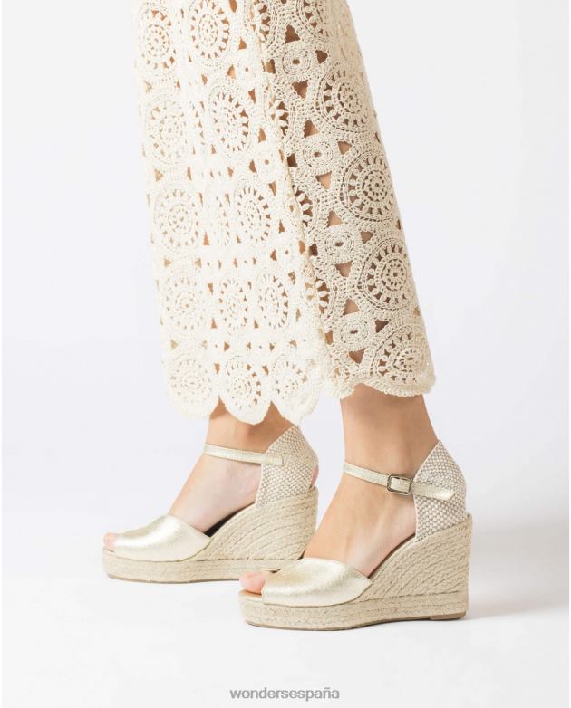 sandalia de yute ibis platino mujer Wonders 4048653 calzado