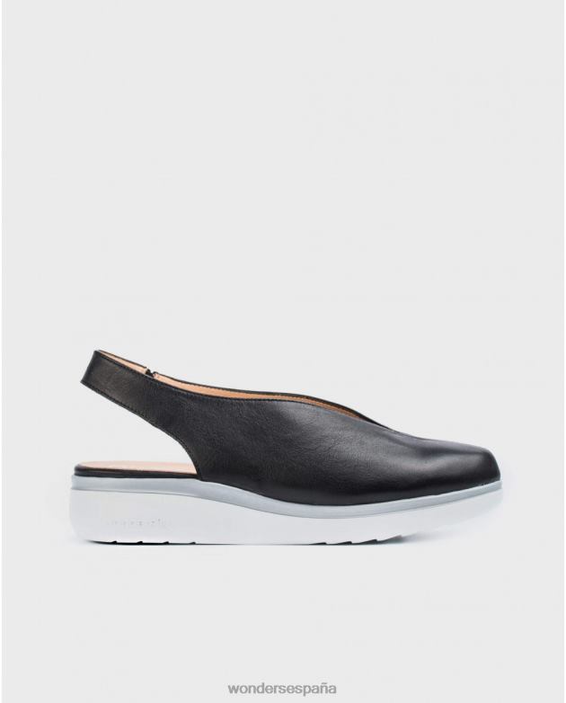 zapato corte v piel negro mujer Wonders 40486442 calzado