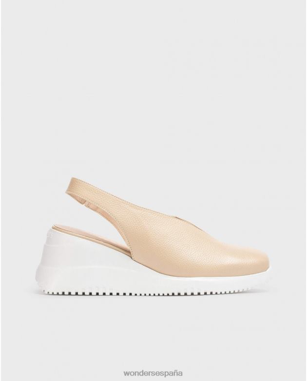 zapato cuña walter beige natural mujer Wonders 40486154 calzado