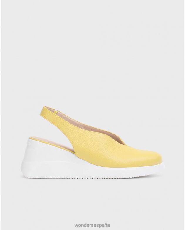 zapato cuña walter verde lima lima mujer Wonders 40486153 calzado