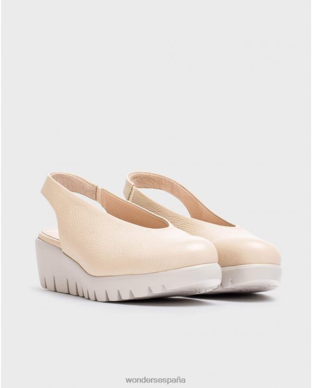 zapato de piel natural sin espalda mujer Wonders 40486271 calzado