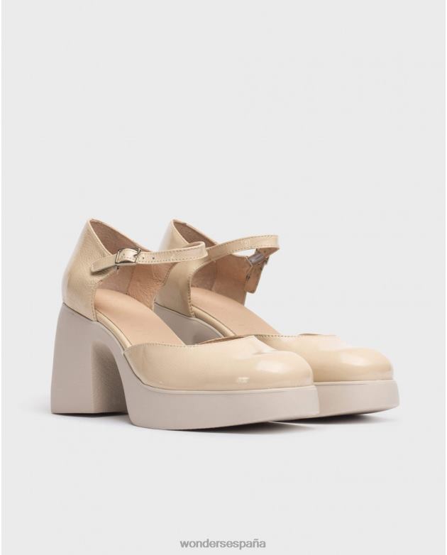 Merceditas lala beige natural mujer Wonders 40486149 calzado