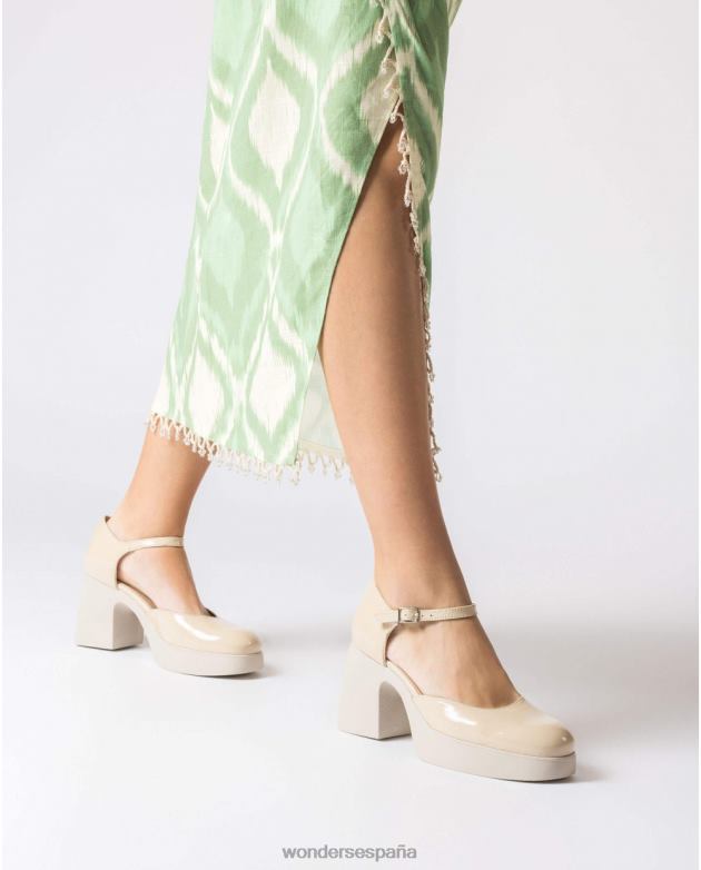 Merceditas lala beige natural mujer Wonders 40486149 calzado