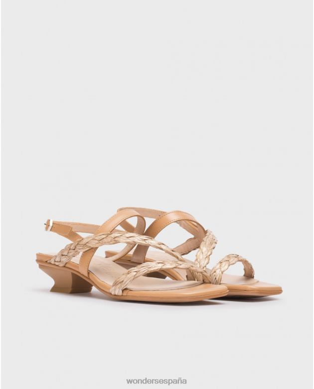 Sandalia sol beige arena mujer Wonders 4048629 calzado