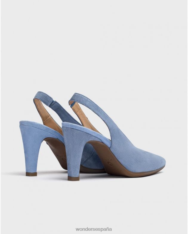 Zapato azul con garganta alta mujer Wonders 40486437 calzado