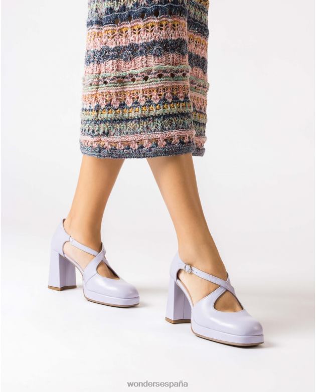 Zapato lexi negro lavanda mujer Wonders 40486113 calzado