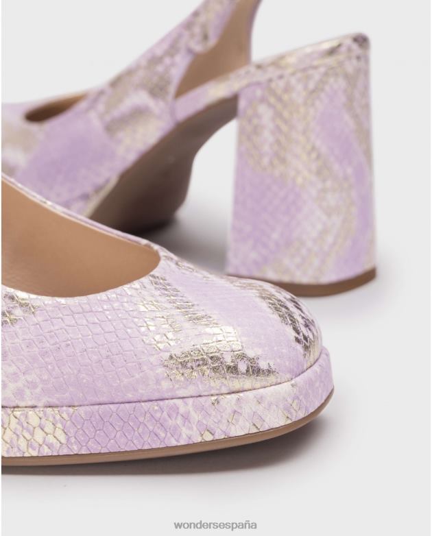 Zapato lexi negro lavanda mujer Wonders 4048614 calzado