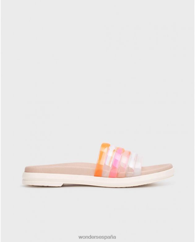 blanco sandalia cebra blanca mujer Wonders 40486253 calzado