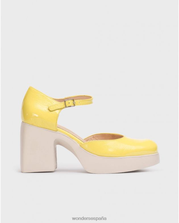 lima amarillo lala merceditas mujer Wonders 40486148 calzado
