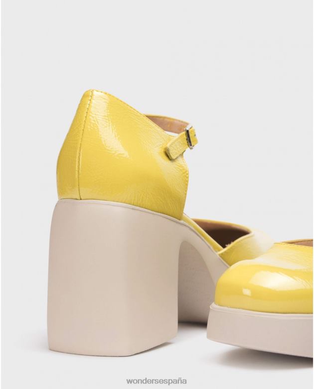 lima amarillo lala merceditas mujer Wonders 40486148 calzado
