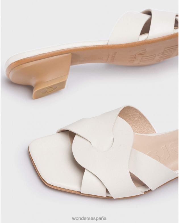 mula de mica blanca mujer Wonders 4048634 calzado