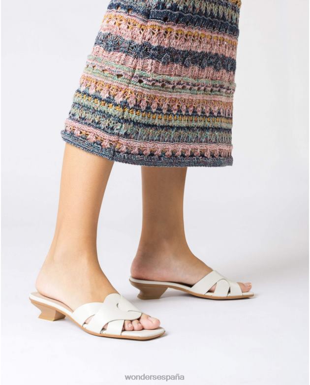 mula de mica blanca mujer Wonders 4048634 calzado