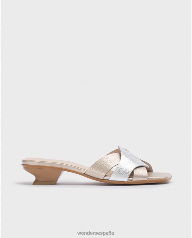 mule plata mica plati/plat mujer Wonders 4048670 calzado