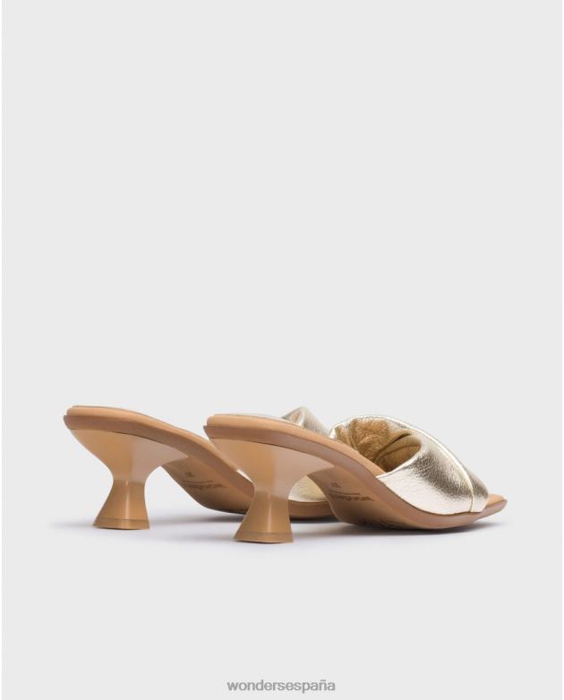 mules platino brillo platino mujer Wonders 40486266 calzado