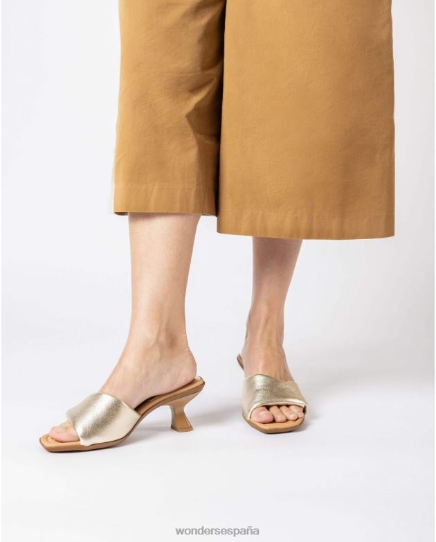 mules platino brillo platino mujer Wonders 40486266 calzado