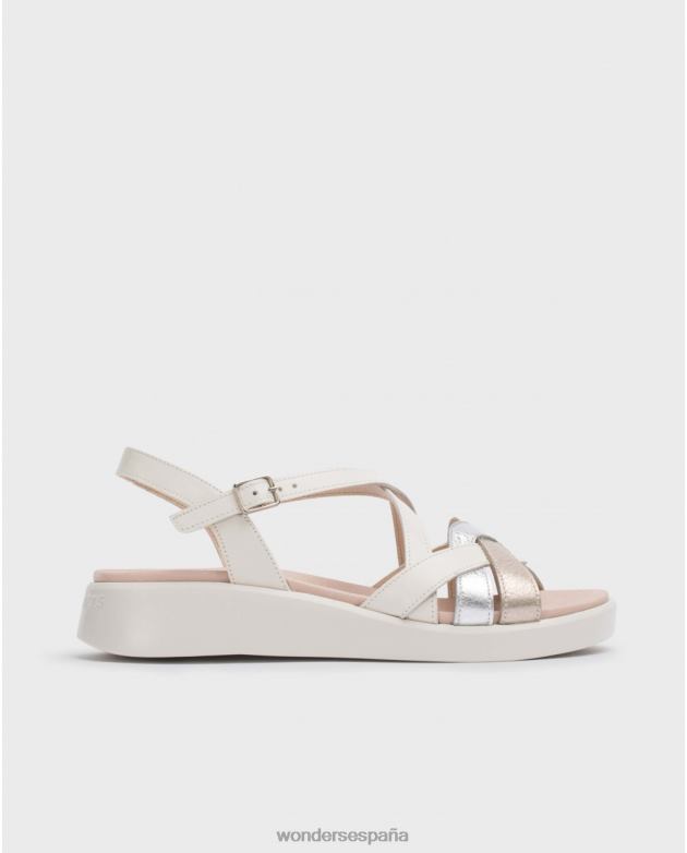 plt/pla/de sandalia blanca alison mujer Wonders 40486292 calzado
