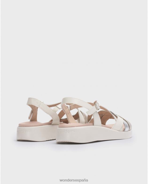 plt/pla/de sandalia blanca alison mujer Wonders 40486292 calzado