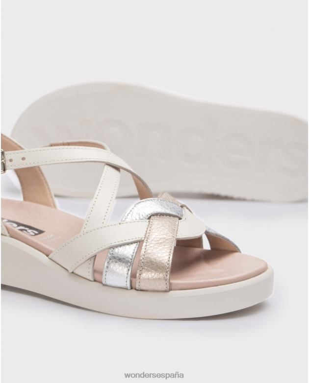 plt/pla/de sandalia blanca alison mujer Wonders 40486292 calzado