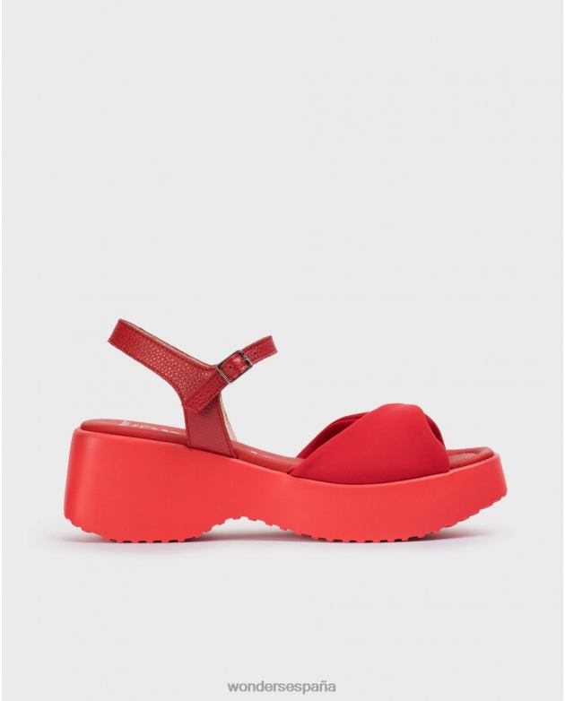 rojo sandalia sauce rojo mujer Wonders 40486307 calzado