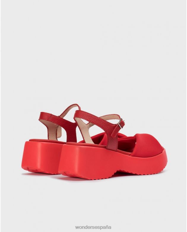 rojo sandalia sauce rojo mujer Wonders 40486307 calzado
