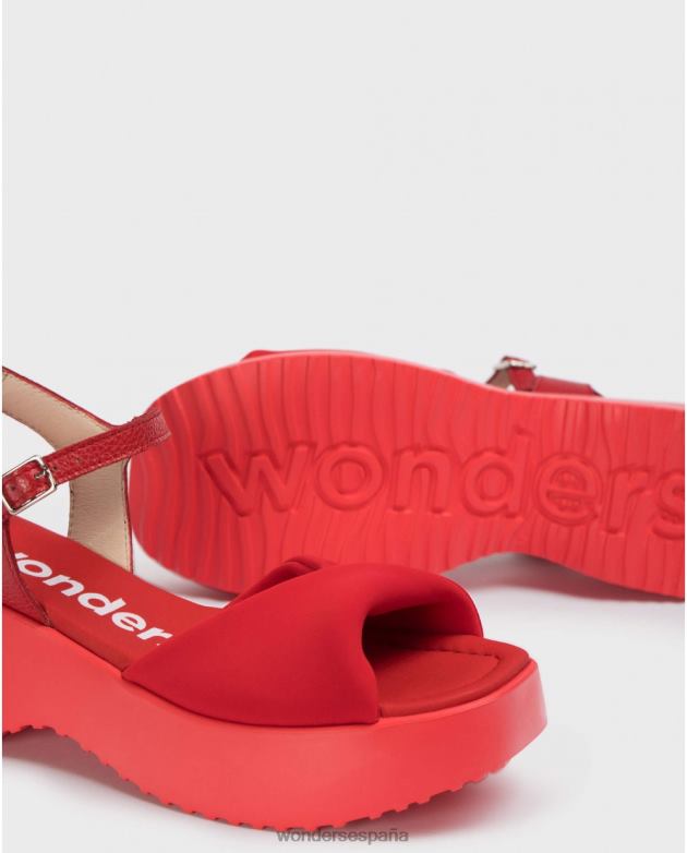 rojo sandalia sauce rojo mujer Wonders 40486307 calzado