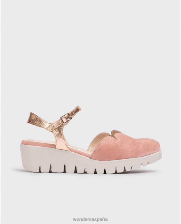 rosa/oro rosa sandalia caravaca mujer Wonders 4048647 calzado