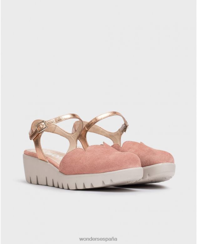 rosa/oro rosa sandalia caravaca mujer Wonders 4048647 calzado