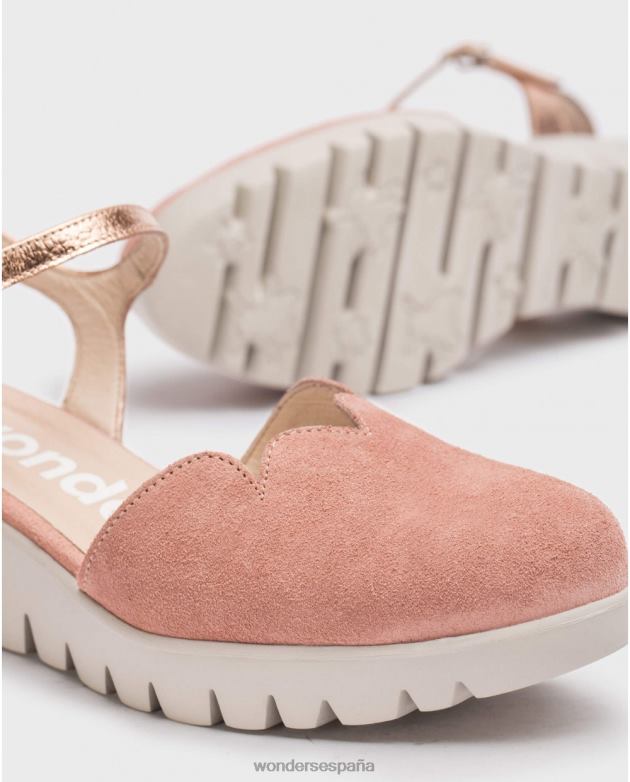 rosa/oro rosa sandalia caravaca mujer Wonders 4048647 calzado