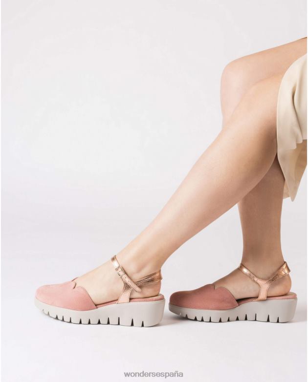 rosa/oro rosa sandalia caravaca mujer Wonders 4048647 calzado