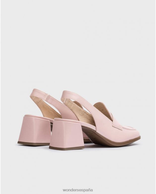 rosa rosa mocasín frunci mujer Wonders 40486232 calzado