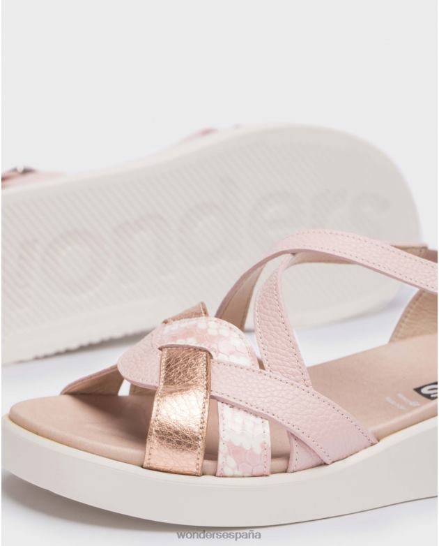 sandalia alison rosa ram/ros/ro mujer Wonders 40486192 calzado