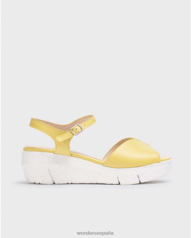 sandalia amarilla lima mujer Wonders 40486251 calzado