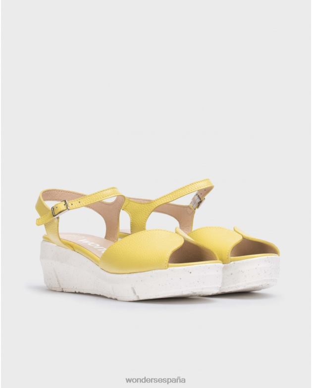 sandalia amarilla lima mujer Wonders 40486251 calzado