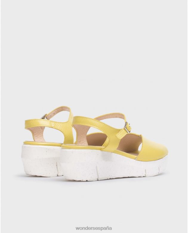 sandalia amarilla lima mujer Wonders 40486251 calzado