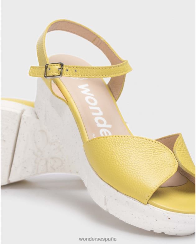 sandalia amarilla lima mujer Wonders 40486251 calzado