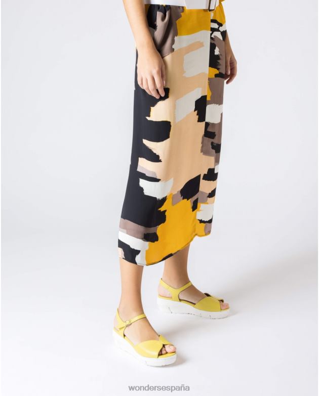 sandalia amarilla lima mujer Wonders 40486251 calzado