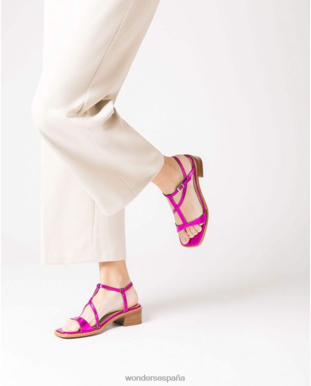 sandalia aurora fucsia fucsia mujer Wonders 40486338 calzado