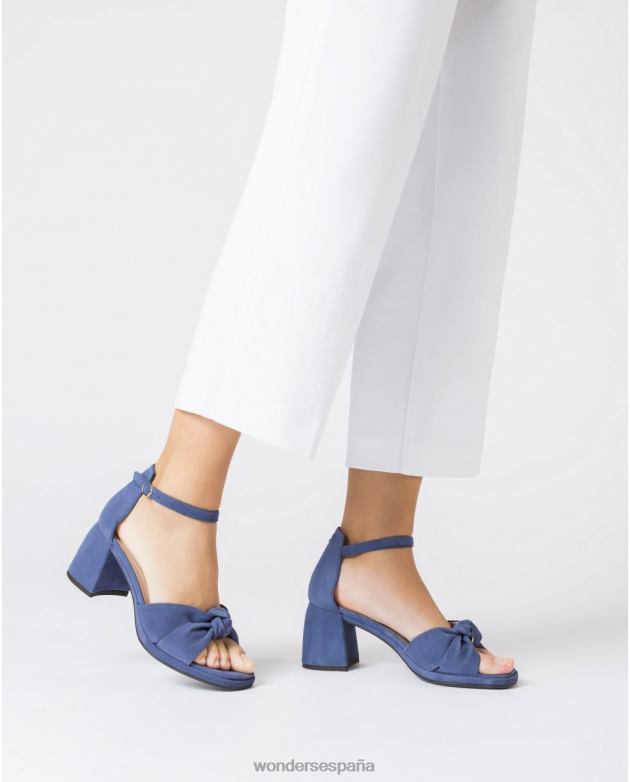 sandalia cali azul marino báltico mujer Wonders 40486109 calzado