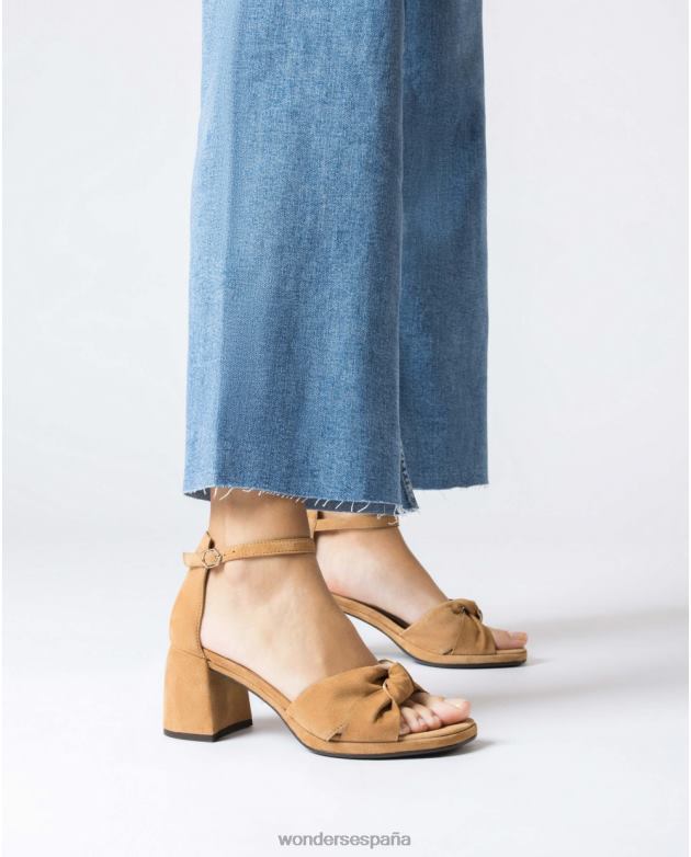 sandalia cali marrón arena mujer Wonders 40486110 calzado