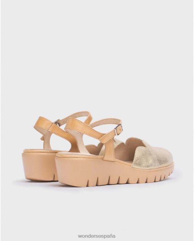 sandalia caravaca oro/oro arena mujer Wonders 40486262 calzado