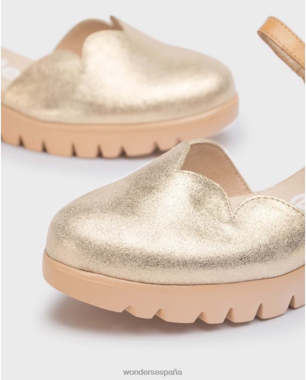 sandalia caravaca oro/oro arena mujer Wonders 40486262 calzado