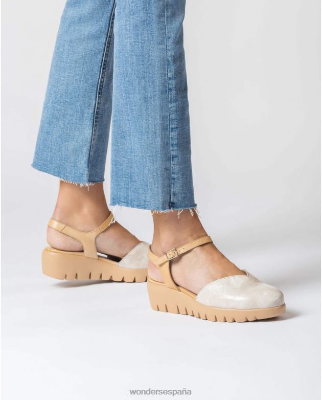 sandalia caravaca tie dye topo/arena mujer Wonders 40486279 calzado