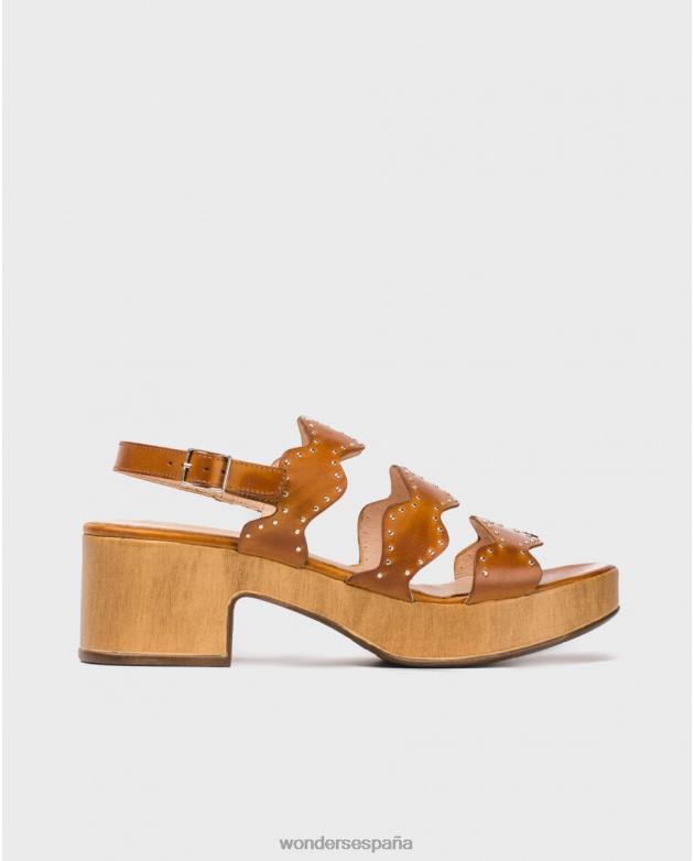 sandalia conac con detalle metalizado en tira mujer Wonders 40486426 calzado