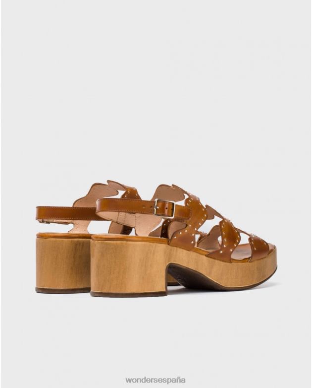 sandalia conac con detalle metalizado en tira mujer Wonders 40486426 calzado