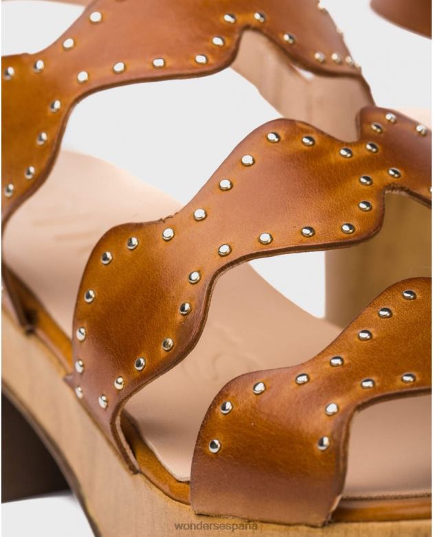 sandalia conac con detalle metalizado en tira mujer Wonders 40486426 calzado