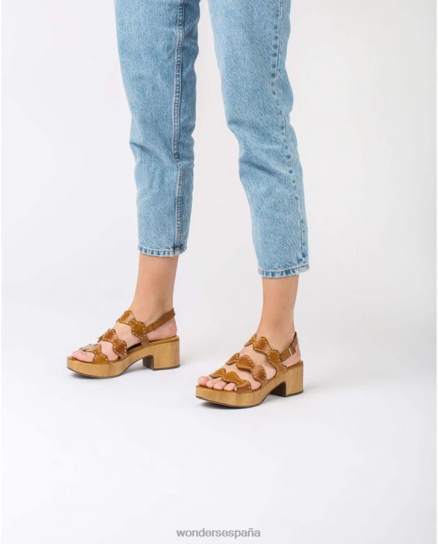 sandalia conac con detalle metalizado en tira mujer Wonders 40486426 calzado