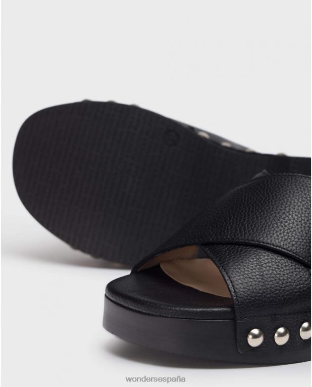 sandalia dalia negra mujer Wonders 40486321 calzado