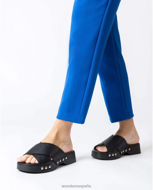 sandalia dalia negra mujer Wonders 40486321 calzado