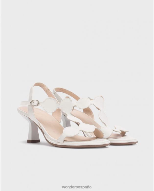 sandalia de dibujo en blanco roto mujer Wonders 4048677 calzado