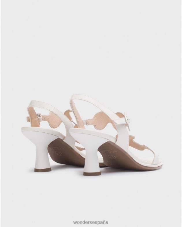 sandalia de dibujo en blanco roto mujer Wonders 4048677 calzado